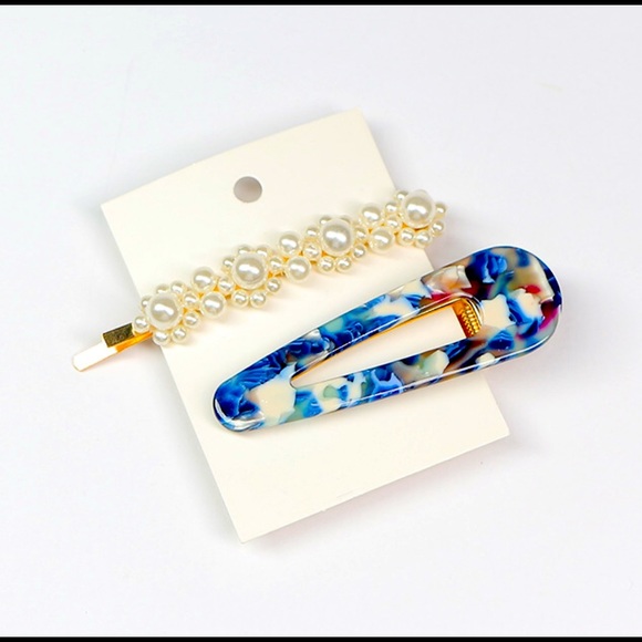 Pearl/Colorful Hair clips - Picture 1 of 1
